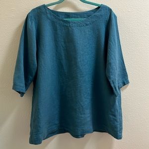 January top by Not Perfect Linen - size xl - turquoise.  Brand new never worn.